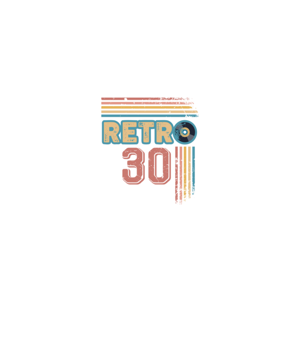 Retro 30 Birthday model alb pe tricou