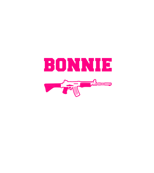 Bonnie model alb pe tricou
