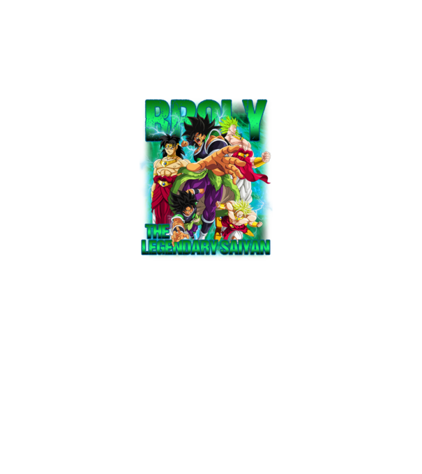 broly dragonball model negru pe tricou