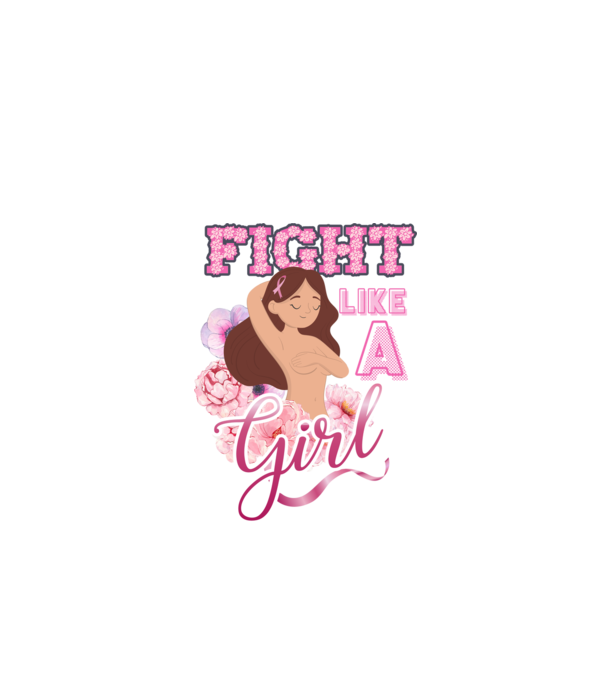 FIGHT like a girl model alb pe tricou