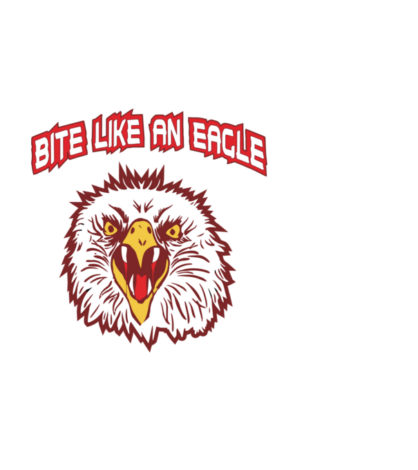 bite like an eagle cobra kai model alb pe tricou