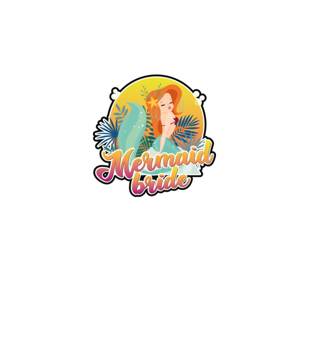 Mermaid bride hawaii model alb pe tricou