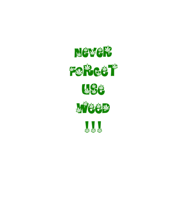 Weed model alb pe tricou