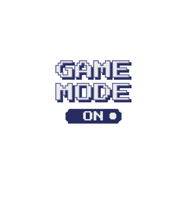 Gamer - Game mode on model albastru jeanși pe tricou