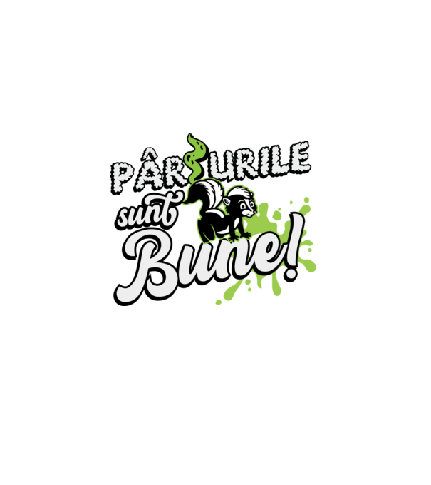 Pârțurile sunt bune model negru pe tricou