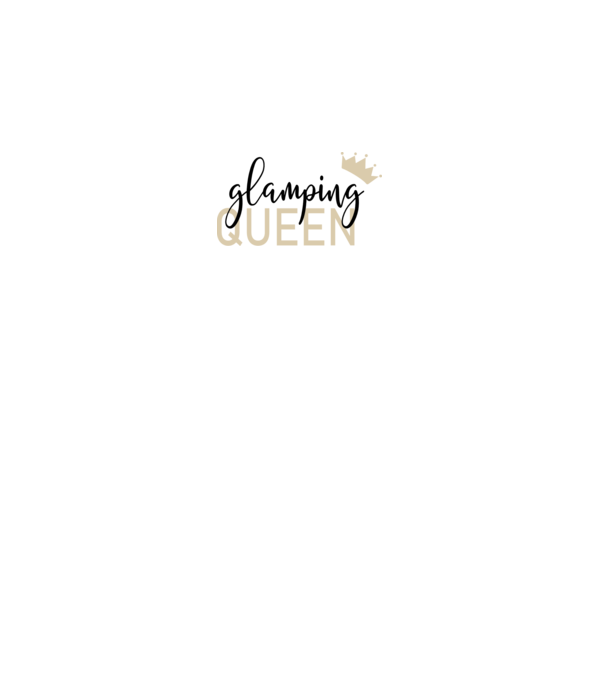 Glamping queen model alb pe tricou