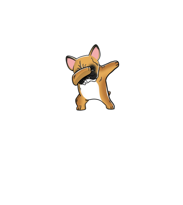 Buldog francez DAB model negru pe tricou