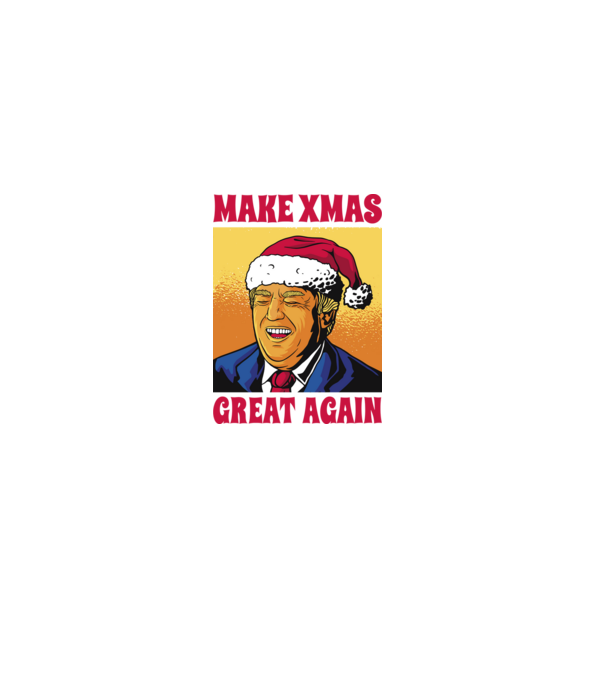 Make Xmas great again model negru pe tricou