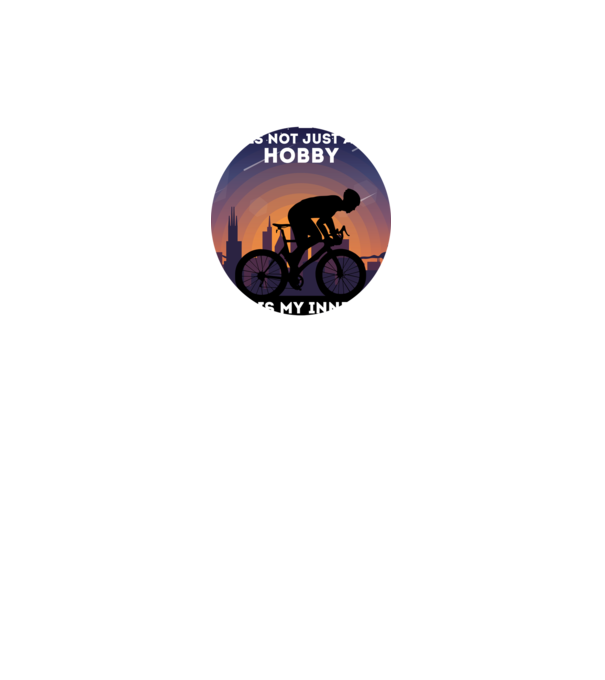 cycling is not just a hobby model negru pe tricou