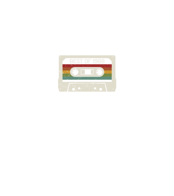 retro tape 1988 vintage model negru pe tricou