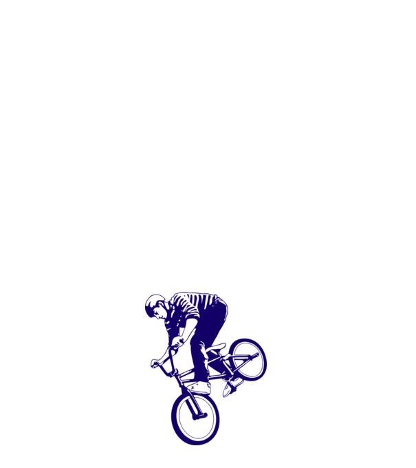 BMX stunt model albastru deschis pe tricou