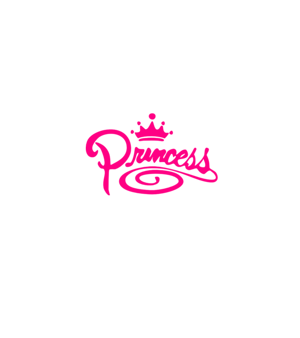 Princess model alb pe tricou