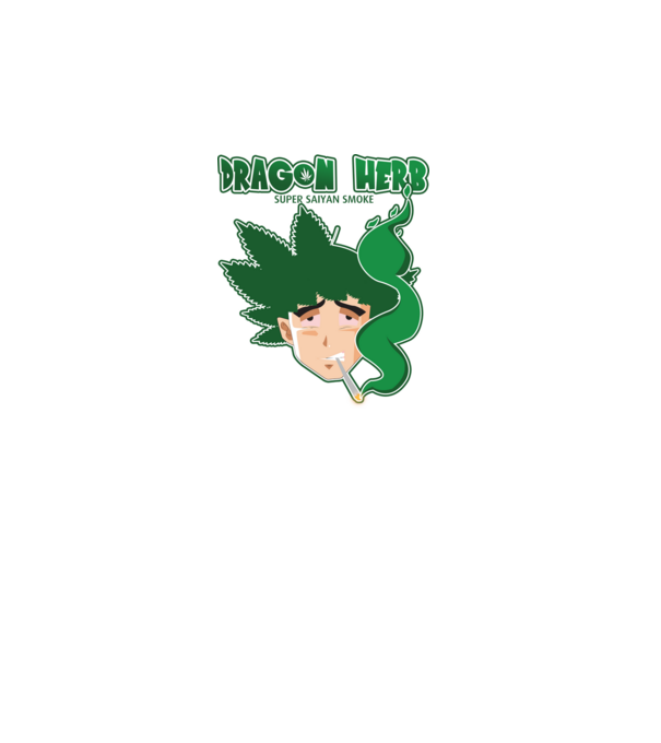 dragon herb smoke model negru pe tricou
