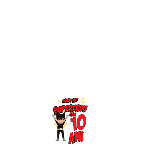 Acest mic supererou are 10 ani model negru pe tricou
