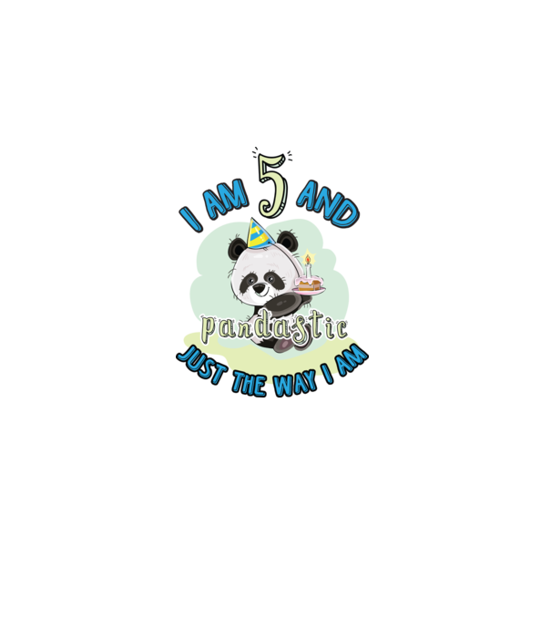 PANDASTIC 5 model alb pe tricou