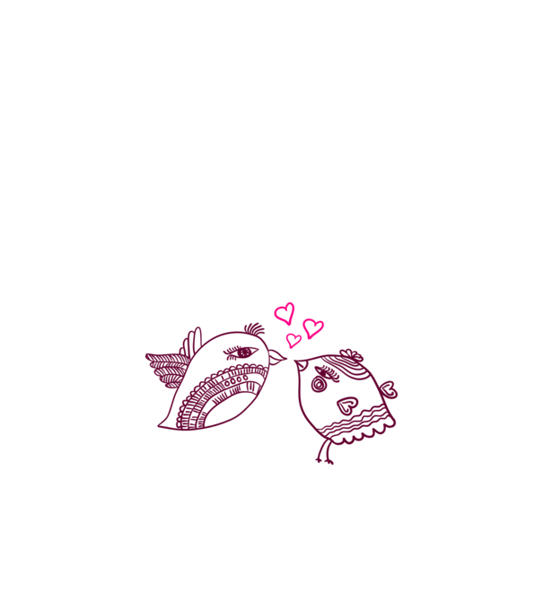 lovebirds model alb pe tricou