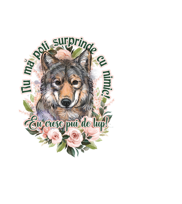 Nu mă poți surprinde cu nimic! Eu cresc pui de lup! model albastru deschis pe tricou