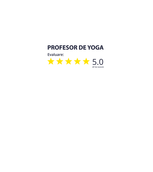 profesor de yoga evaluare model alb pe tricou