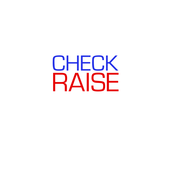 Check Raise model negru pe tricou