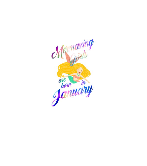 Mermazing girls are born january model negru pe tricou