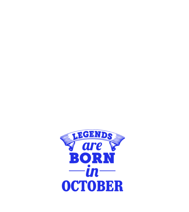 Legends are born in October model negru pe tricou