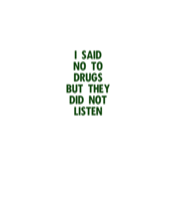 Say no... model alb pe tricou