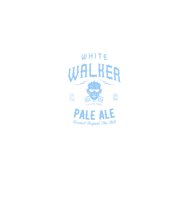 White Walker Pale Ale model negru pe tricou