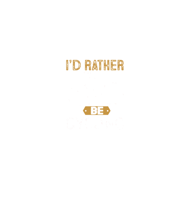 I'd rather be cycling model negru pe tricou
