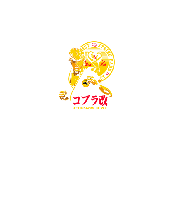 cobra kai poster model negru pe tricou