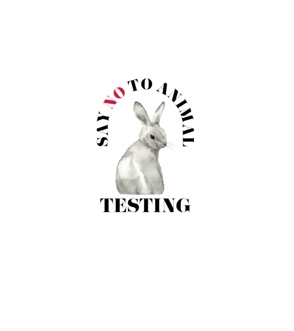Say NO to animal testing model alb pe tricou