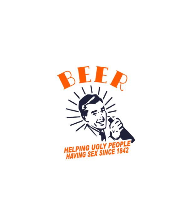beeer model alb pe tricou
