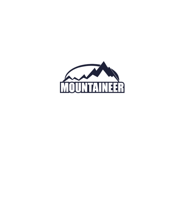 mountaineer model alb pe tricou