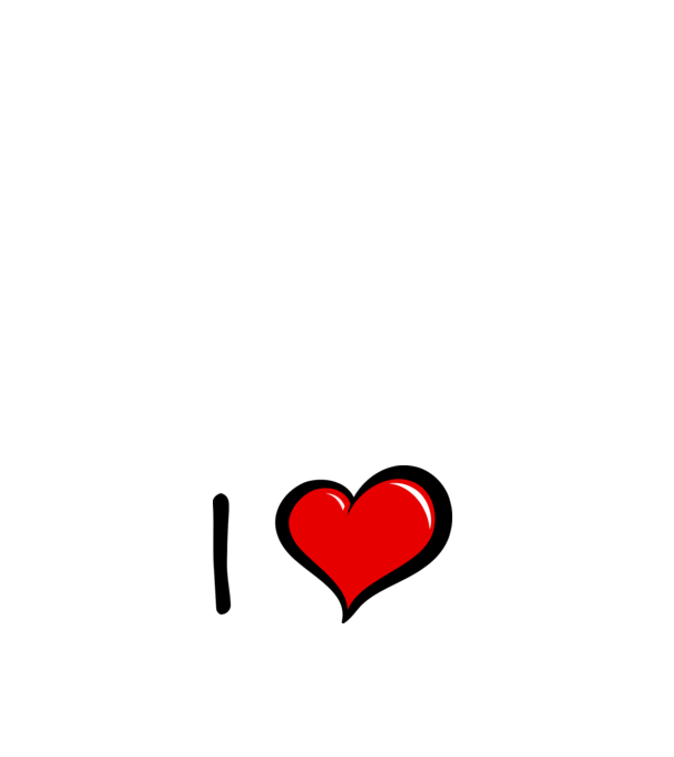 ilove model alb pe tricou