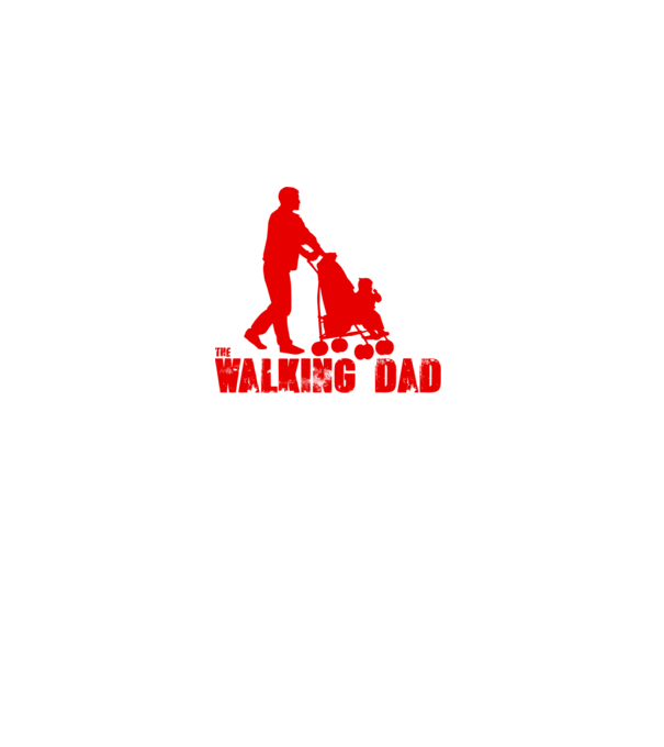 Walking dad model negru pe tricou