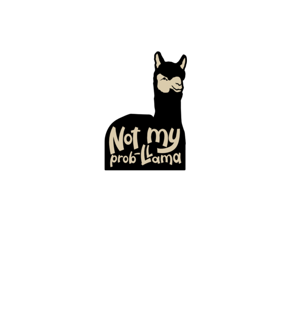 Not my problama model alb pe tricou