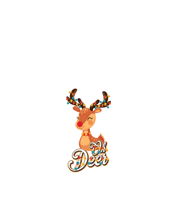 Oh deer model negru pe tricou