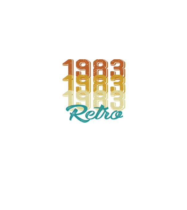 1983 retro model alb pe tricou