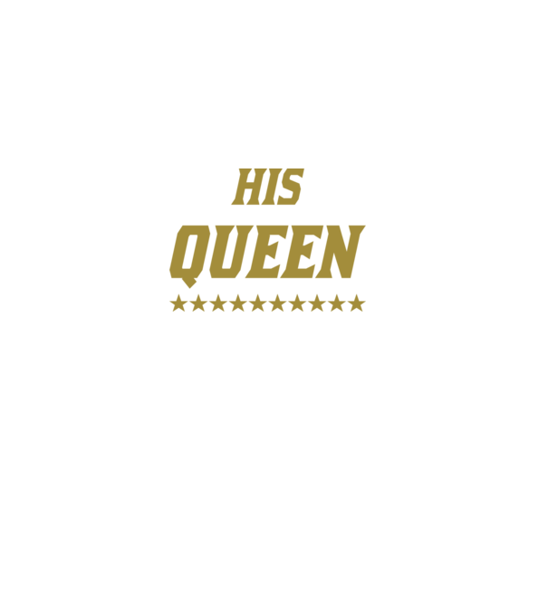 His Queen model negru pe tricou
