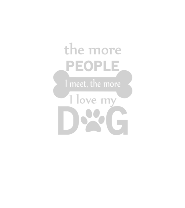 The more people i meet model negru pe tricou