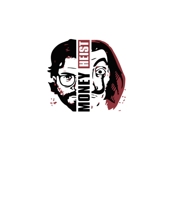 money heist professor model alb pe tricou