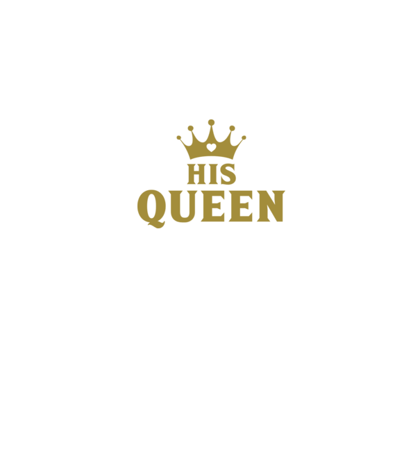 His Queen model negru pe tricou