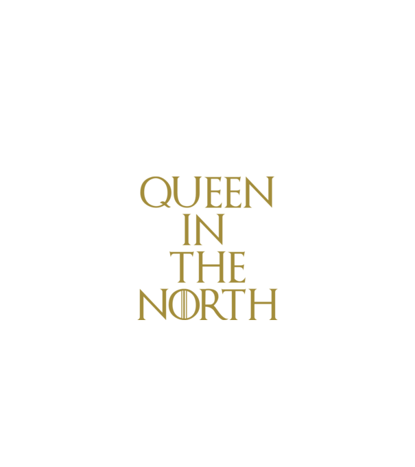 Queen in the North model negru pe tricou