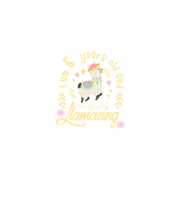 Birthday Llamazing 5 years old model negru pe tricou