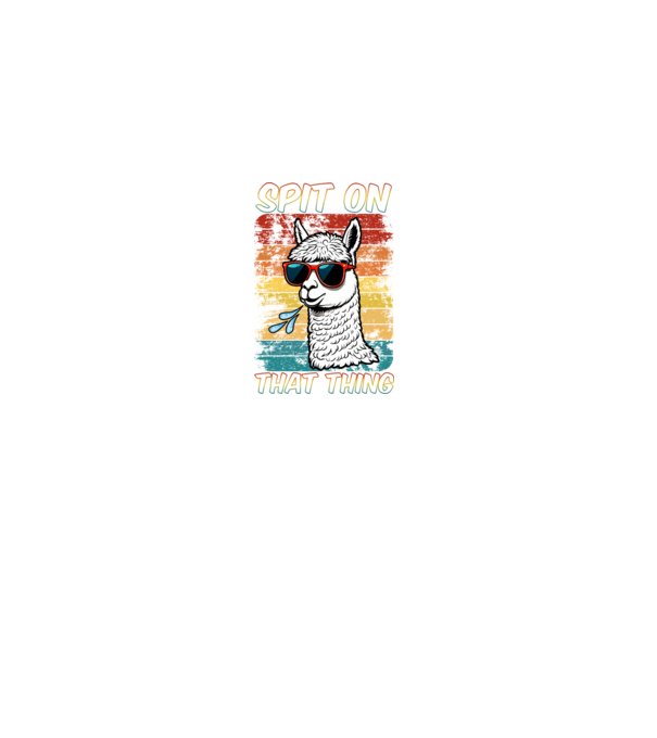 Spit on that thing llama rainbow Hawk Tuah model negru pe tricou
