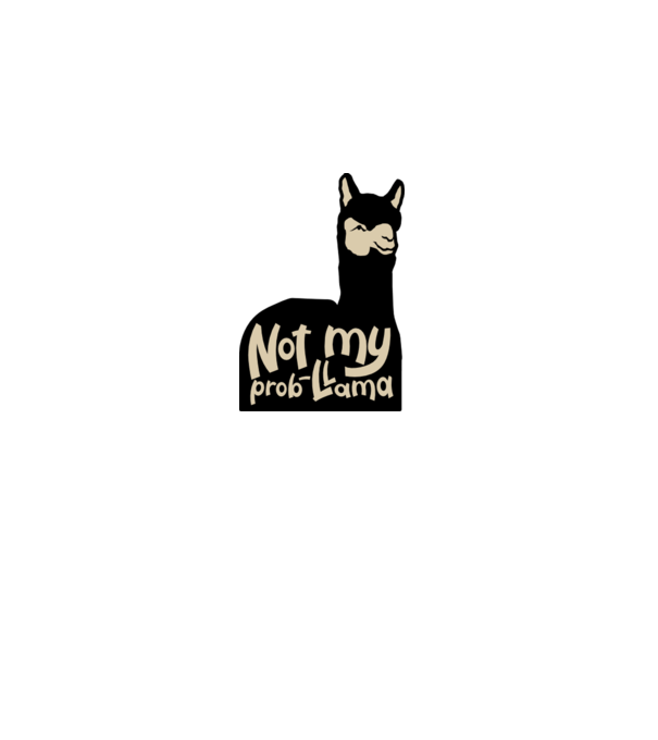Not my problama model alb pe tricou