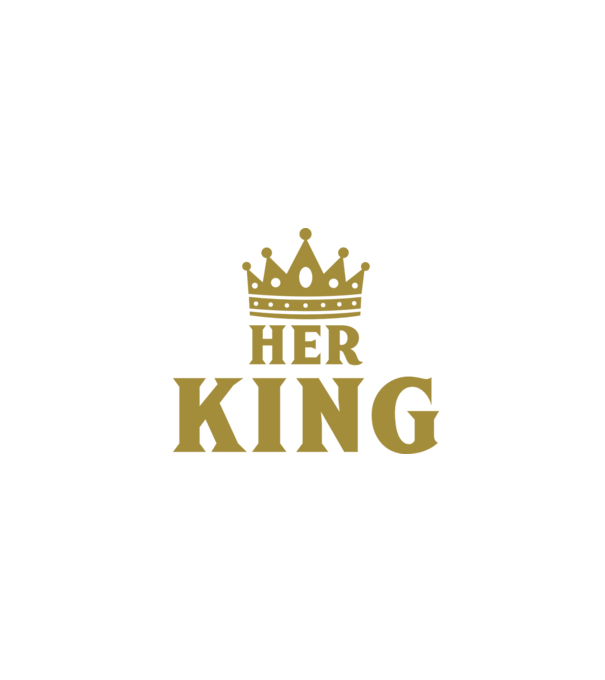 Her King model negru pe tricou