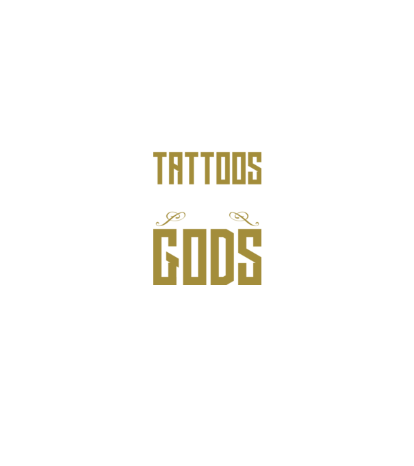 A man without tattoos is invisible to the gods model negru pe tricou