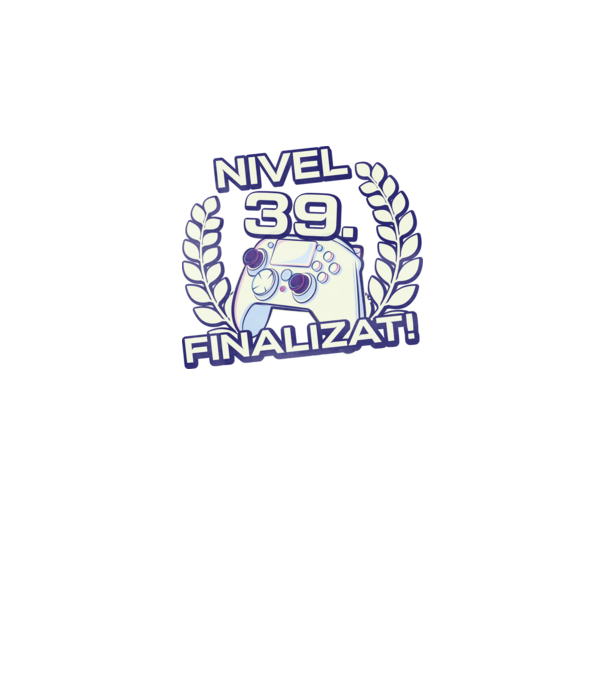 Nivel 39 finalizat! model negru pe tricou
