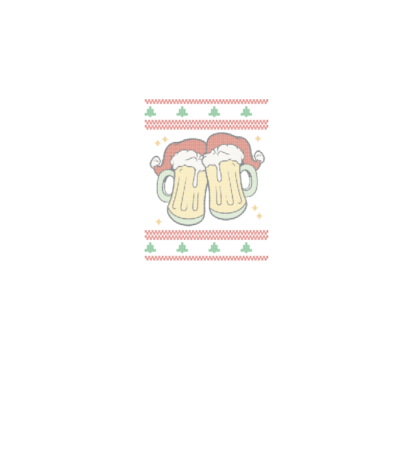 ugly sweater beers model negru pe tricou