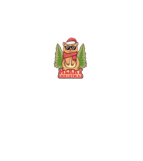 Merry christmas cat model gri pe tricou